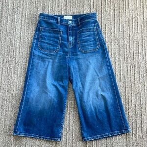 Nili Lotan Wide Leg Cropped Jeans / Culottes / Capris